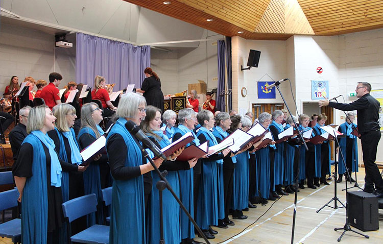 Strathcarron Choir performing in Denny