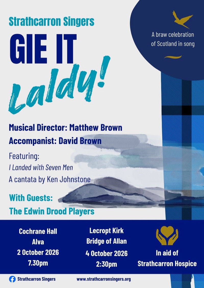 Strathcarron Singers October concerts poster